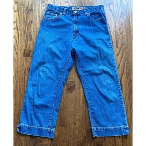 EDWIN Womens Relaxed Denim Jeans Size 34 (31 Waist) Split Inseam Japan Cropped